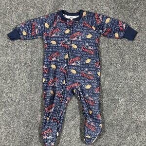 NFL 12 MonthToddler Sleepwear All Over Print Zip Up Coverall Pajamas Choose Team